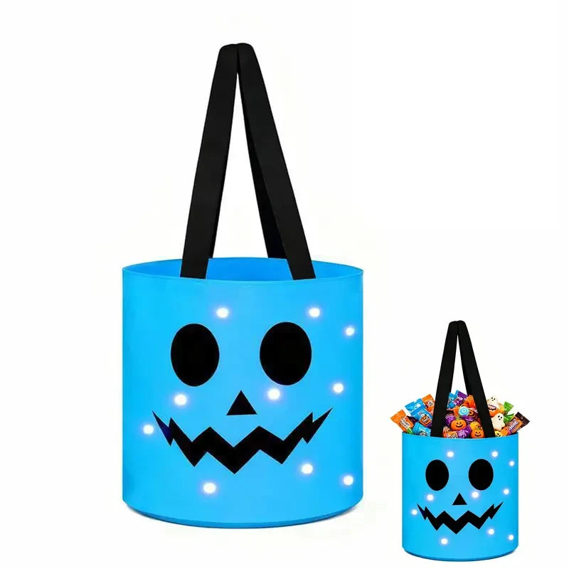 Glowing LED Pumpkin Candy Bucket
